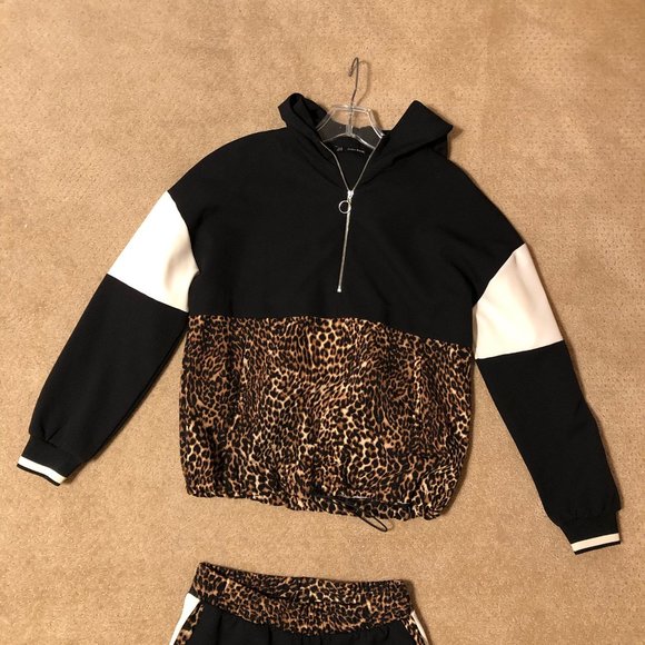 Zara Leopard Print Joggers and Sweatshirt Set - Picture 3 of 6